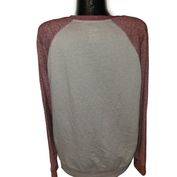 Element Gray and Burgundy Raglan Sweatshirt L - Picture 4 of 5